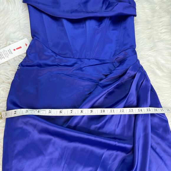Bardot Jamila Corset Cocktail Dress Cobalt Blue Size 4 NWT - Picture 5 of 16